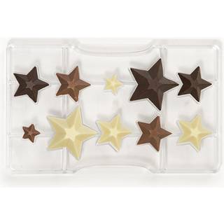 Stjerner - Polycarbonat Chokoladeform, Decora