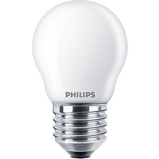 Philips LED pære Classic Krone 4,3W/827 (40W) mat 2-pak E27