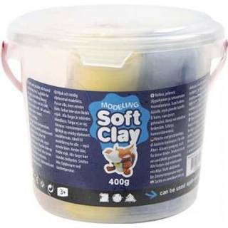 Modellervoks Soft Clay - Basisfarver, 400 gr.