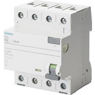 Siemens Fejlstrømsafbryder type A 40A 4-pol 30mA 4 modul bred