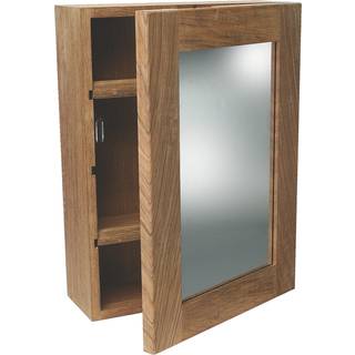 Badeværelsesskab teak Roca, med spejl, 28 x 11 x 38 cm