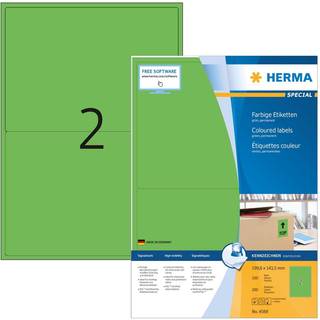 HERMA Coloured labels A4 199.6 x 143.5 mm red permanent adhesion