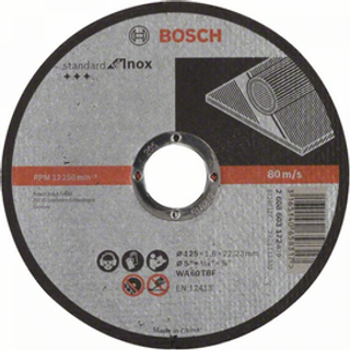 BOSCH Sæt af 25 - Skæreskive lige Standard for Inox WA 60 T BF, 125 mm, 22,23 mm, 1,6 mm
