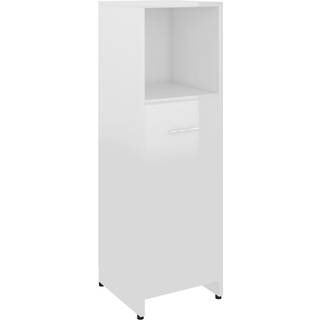 badeværelsesskab 30x30x95 cm konstrueret træ betongrå