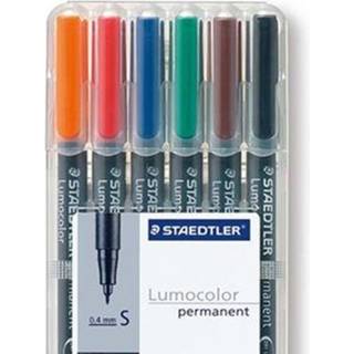 Staedtler Lumocolor Perm S 0,4mm 6 ass./boks
