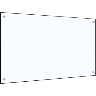 stænkplade 100x60 cm hærdet glas gennemsigtig