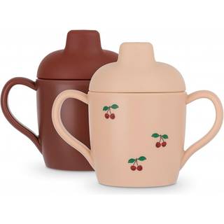 Konges Sløjd silikone drikkekop m. tud 2-pak Sippy - Cherry