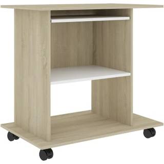 Computerbord 80X50X75 Cm Konstrueret Træ - Sonoma-eg