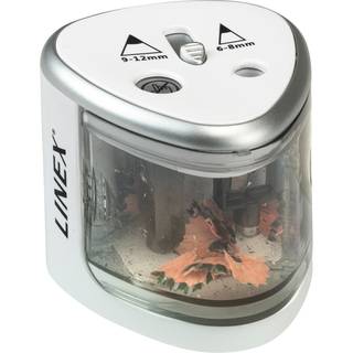 Linex battery-operated pencil sharpener double white