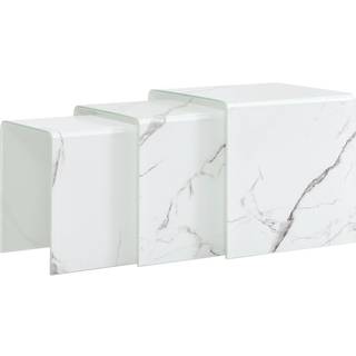 Indskudsbordsæt I 3 Dele I Hærdet Klart Glas - 3