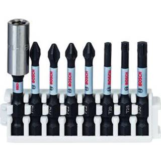 BOSCH Impact Control Power bitssæt, 8 dele, 1 x PH1; 3 x PH2; 1 x PH3; 2 x PZ2; 1 x PZ3 50 mm