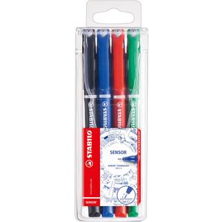 Stabilo sensor 189-4 etui med 4 farver 0,3mm Fineliner (Udsalg begrænset antal)