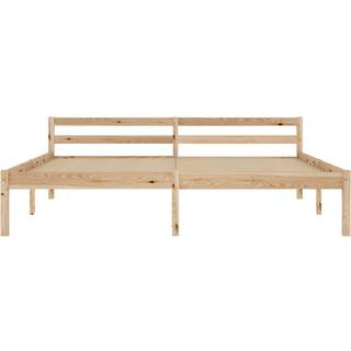 sengestel massivt fyrretræ 160 x 200 cm hvid