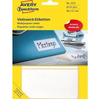 Avery etiketter 98x51mm 3331 hvid