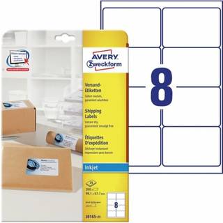 Avery J8165-25 Adresse etiketter store kuverter quick dry 8 pr. ark 99.1 x 67.7 25 ark