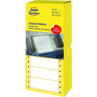Avery 5101 Data labels, 1 column 88,9X23 6000 labels