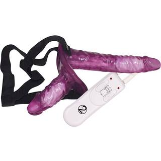 Vibrating strap-on duo