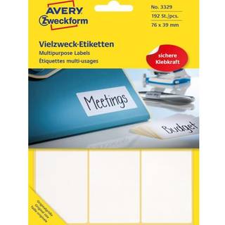 Udgår: Avery manuel etiket 76x39mm (192)