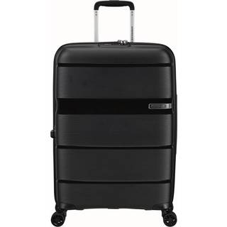 American Tourister Linex Spinner Sort Kuffert - Mellem - 66 cm