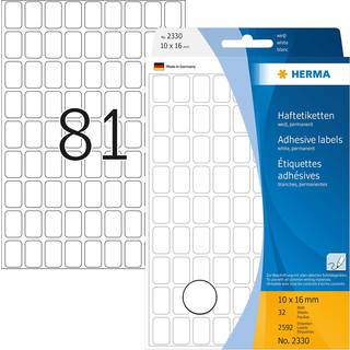 Udgår: Herma etiket manuel 10x16 hvid (2592)