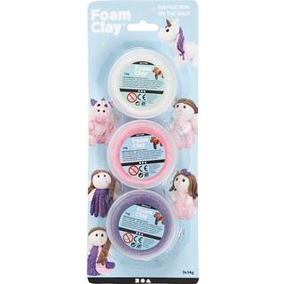 Foam Clay 3 x 14 gr. - Glitter/Metallic pink