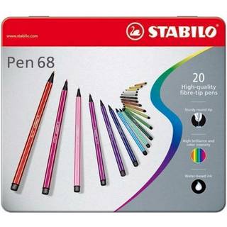 Stabilo 150-6820-6 Metaletui med 20 Fiberpenne i assorterede farver