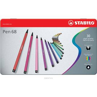 Stabilo 150-6830-6 Metaletui med 30 Fiberpenne i assorterede farver