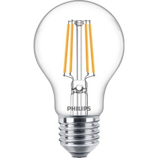 FORÅRSUDSALG - E27 - Philips LED Pære - Klar - 4.3W - 470lm