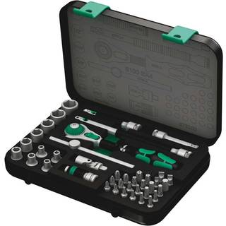 Wera 8100 SA 4 Zyklop Speed-skraldesæt, 1/4"-tilslutning, tommemål, 41 dele
