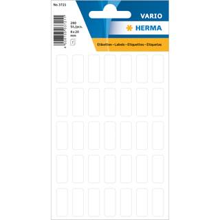 Herma etiket manuel 8x20 hvid, 35 etiketter pr ark, 8 ark