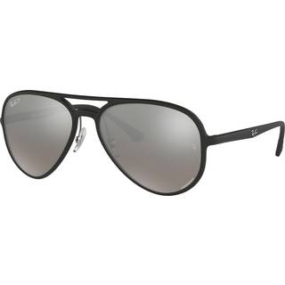Ray - Ban Unisex RB4320CH 601S5J Solbriller Injiceret Sort Sølv Pilot Polariseret