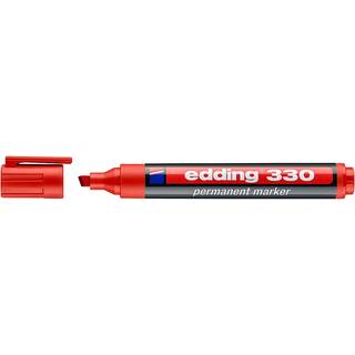 Edding 330-2 rød Permanent marker, skrå spids 1-5mm (10stk.)