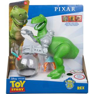 Disney Pixar Toy Story 25 -?rs jubil?um Rex figur i sand til filmskala med Viking Helmet Gamer Dome Helmet og Robot Arm