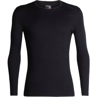 Icebreaker 200 Oasis L/S Crewe Merino undertøj Herrer størrelse L farve sort