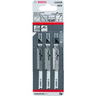 Bosch Stiksavklingeinge U101b 82mm 3 Stk Træ - 2608630565