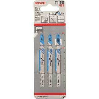 Bosch Stiksavklinge T 118 B Metal 3 Stk - 2608631673 ✓ På lager - klar til levering og afhentning