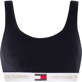 Tommy Hilfiger Lingeri Bralette Velour bikini top, blå, Størrelse: S, Dame