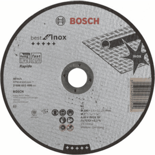 Bosch Skæreskive A46v Inox 180x1,6mm Lige - 2608603498 ✓ På lager - klar til levering og afhentning