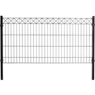 Panelhegn med deko "X", 780 x 2000 mm - sort