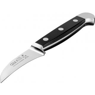 Güde Alpha Schälmesser 6 cm - CVM-Messerstahl - Griffschalen Hostaform - Schwarz,Silber