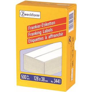 Avery 3441 Frankeringsetiket, dobbelt 128x38 500stk.