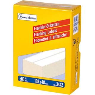 Avery 3442 Frankeringsetiket, dobbelt 138x48 500stk.