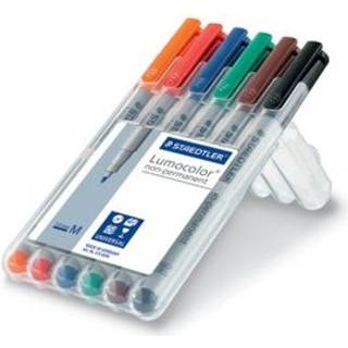 Staedtler Lumocolor Non-P M 1,0mm 6 ass./boks