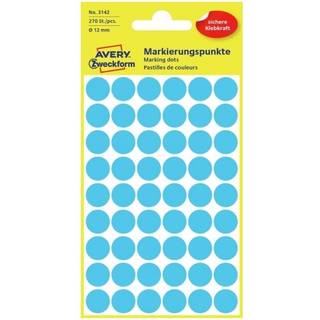 Avery 3142 Labels, blå runde Ø12mm 270stk.