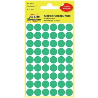 Avery etiketter Ø12mm grøn