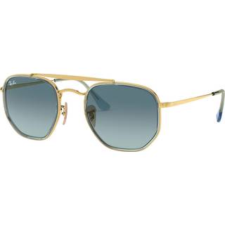 Ray - Ban Unisex RB3648M THE MARSHAL II 91233M Solbriller Metal Guld Blå Geometrisk Normal Skygge