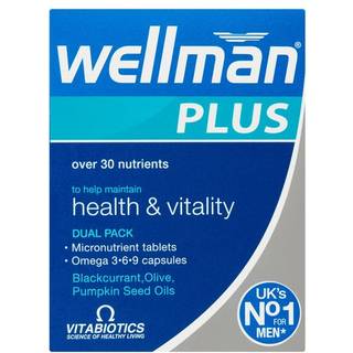 Vitabiotics Wellman Plus Omega 56 tabletter/kapsler