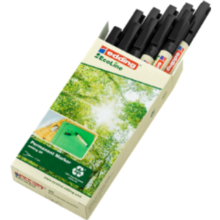 Edding ecoline permanent marker edding 25 1mm sort 10 stk.
