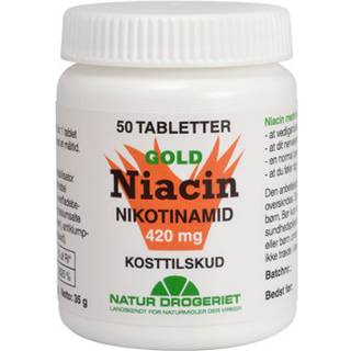 Natur-Drogeriet Niacin (Nikotinamid) 420 Mg - 50 Tabletter