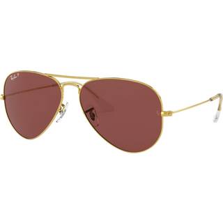 Ray - Ban Unisex RB3025 AVIATOR 9196AF Solbriller Metal Guld Violet Pilot Polariseret
